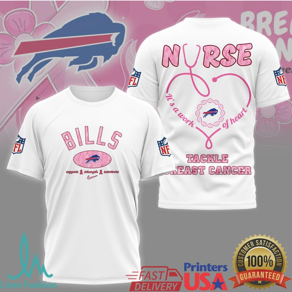 Buffalo Bills Nurse Tackle Breast Cancer Awareness T Shirt - Limotees LLC