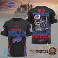Buffalo Bills Old Trucker Skull Forever Graphic T Shirt - Limotees LLC