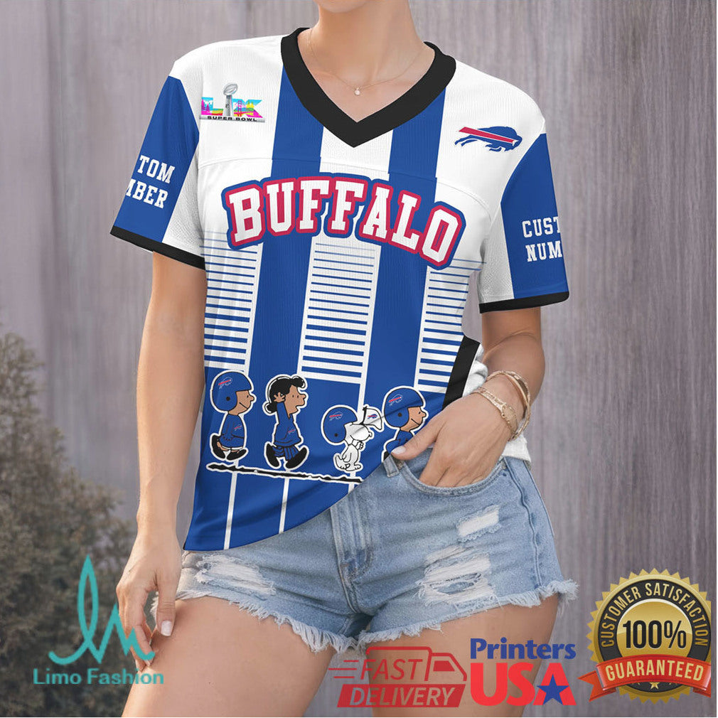 Buffalo Bills Peanuts Charlie Brown Snoopy Football Jersey - Limotees LLC