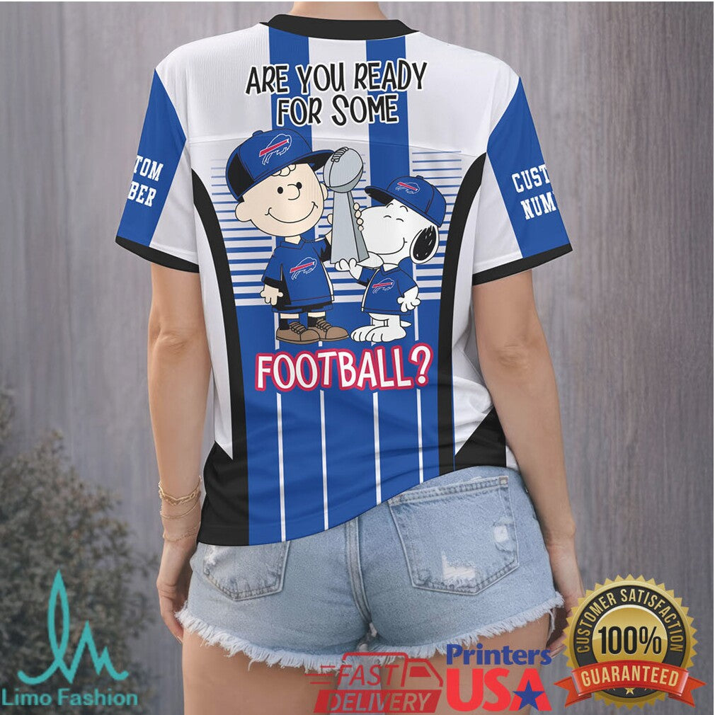 Buffalo Bills Peanuts Charlie Brown Snoopy Football Jersey - Limotees LLC