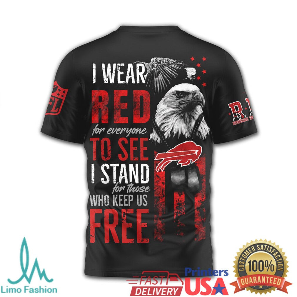Buffalo Bills RED Friday Remember Everyone Deployed Military T Shirt - Limotees LLC