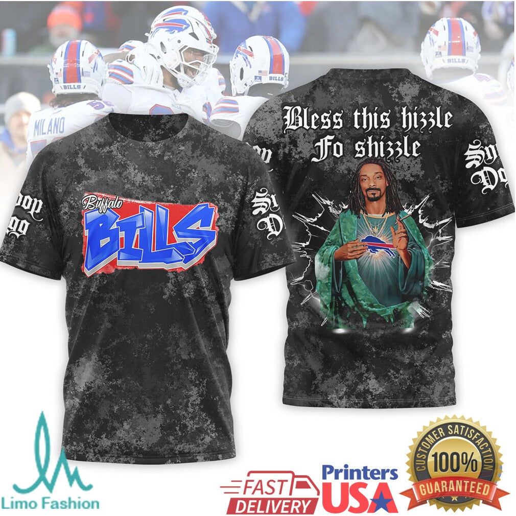 Buffalo Bills Snoop Dogg Bless This Hizzle Graphic T Shirt - Limotees LLC