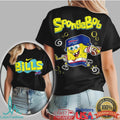 Buffalo Bills SpongeBob Football Cartoon Graphic T Shirt - Limotees LLC