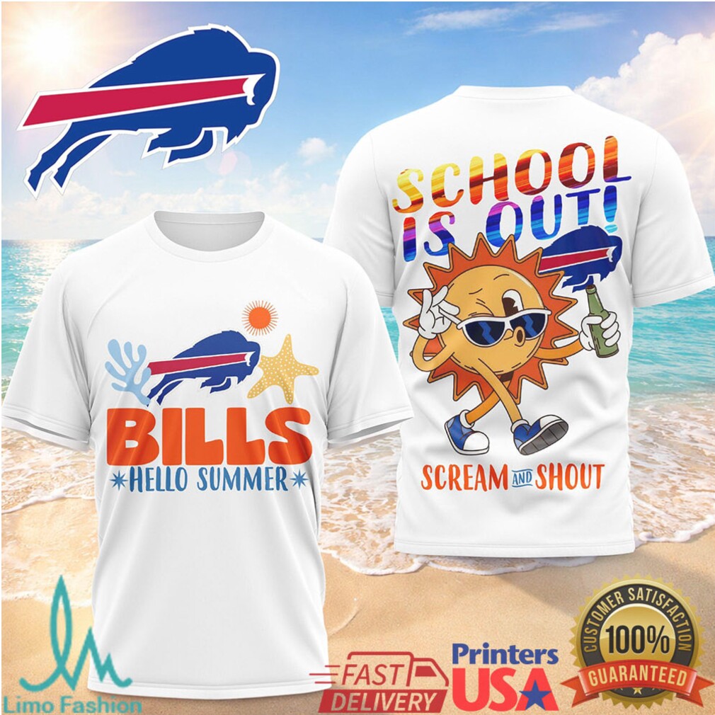 Buffalo Bills Summer T Shirt School Is Out Scream And Shout NFL Summer T Shirt - Limotees LLC