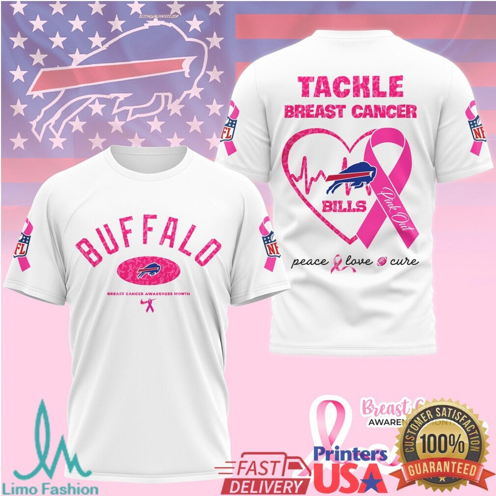Buffalo Bills Tackle Breast Cancer Awareness Month NFL Fan T Shirt - Limotees LLC