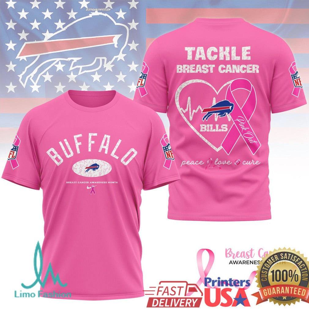Buffalo Bills Tackle Breast Cancer Awareness Month NFL Fan T Shirt - Limotees LLC