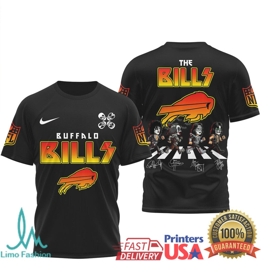 Buffalo Bills Vintage Rock Style T Shirt Buffalo Football Fan Apparel - Limotees LLC