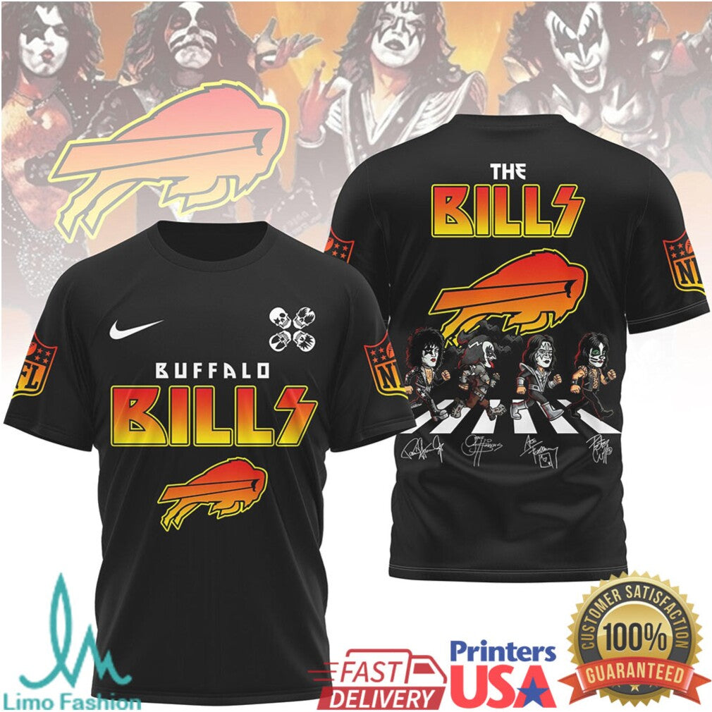 Buffalo Bills Vintage Rock Style T Shirt Buffalo Football Fan Apparel - Limotees LLC