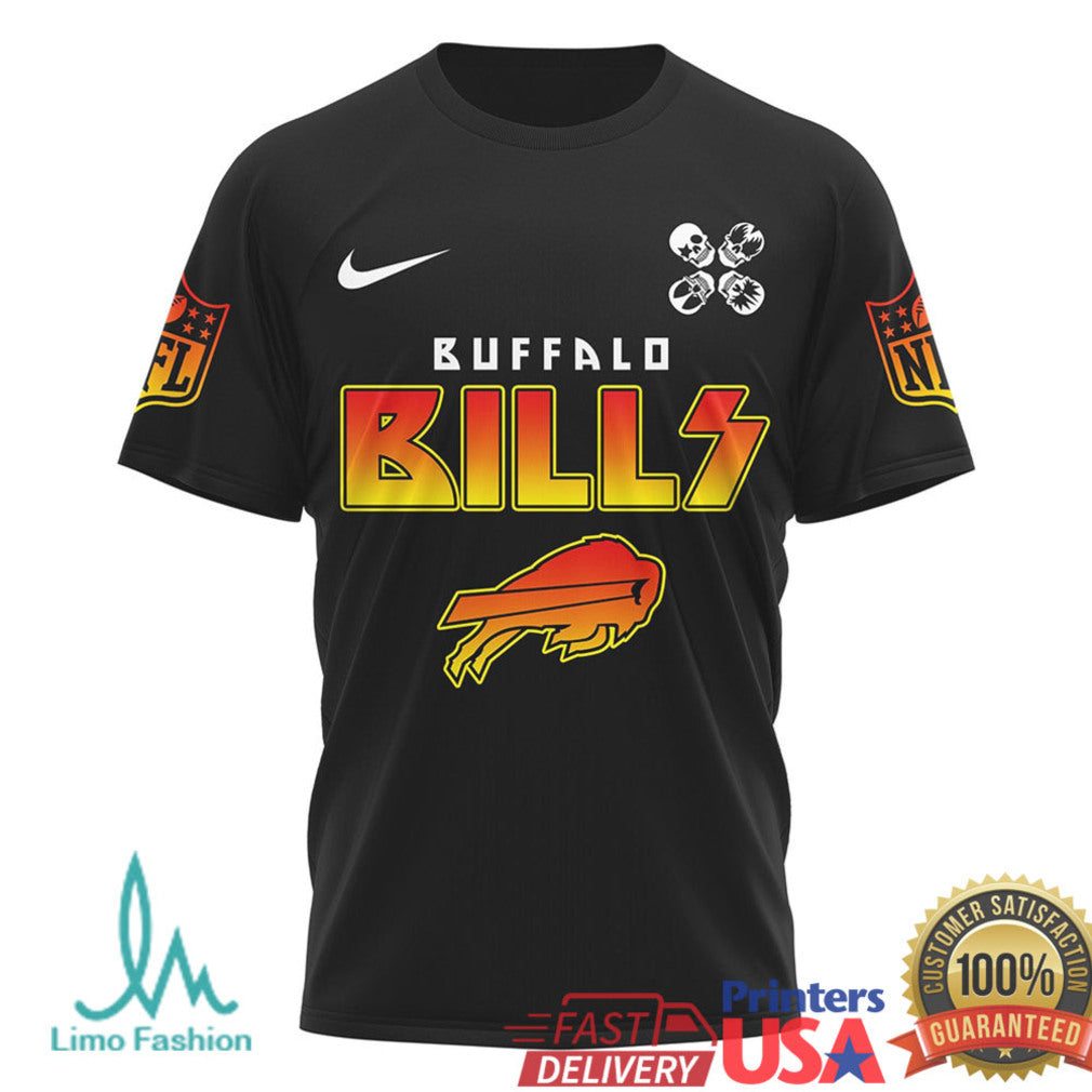 Buffalo Bills Vintage Rock Style T Shirt Buffalo Football Fan Apparel - Limotees LLC