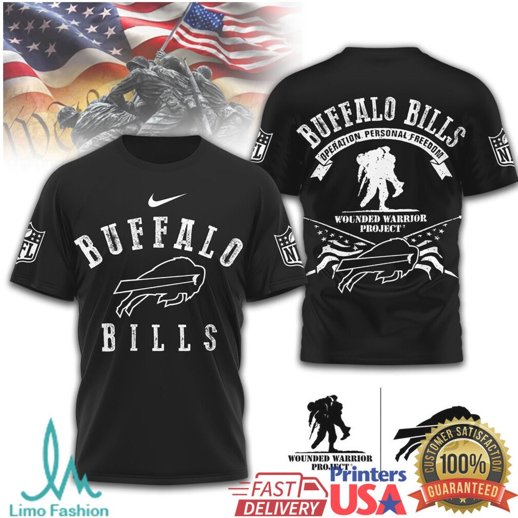 Buffalo Bills Wounded Warrior Project Operation Personal Freedom T Shirt - Limotees LLC