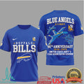 Buffalo Bills x Blue Angels 80th Anniversary U.S. Navy Blue T Shirt - Limotees LLC