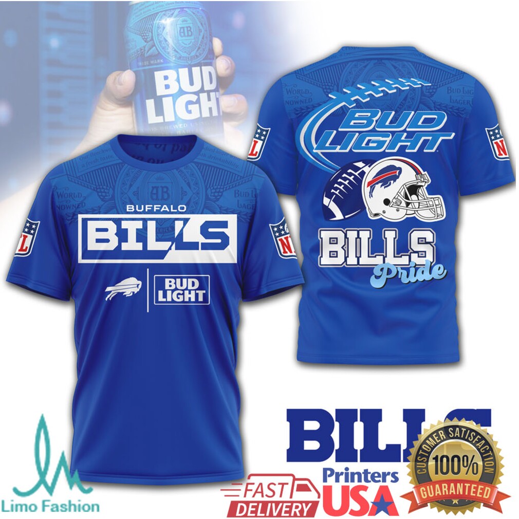 Buffalo Bills x Bud Light Pride Game Day Beer Graphic T Shirt - Limotees LLC