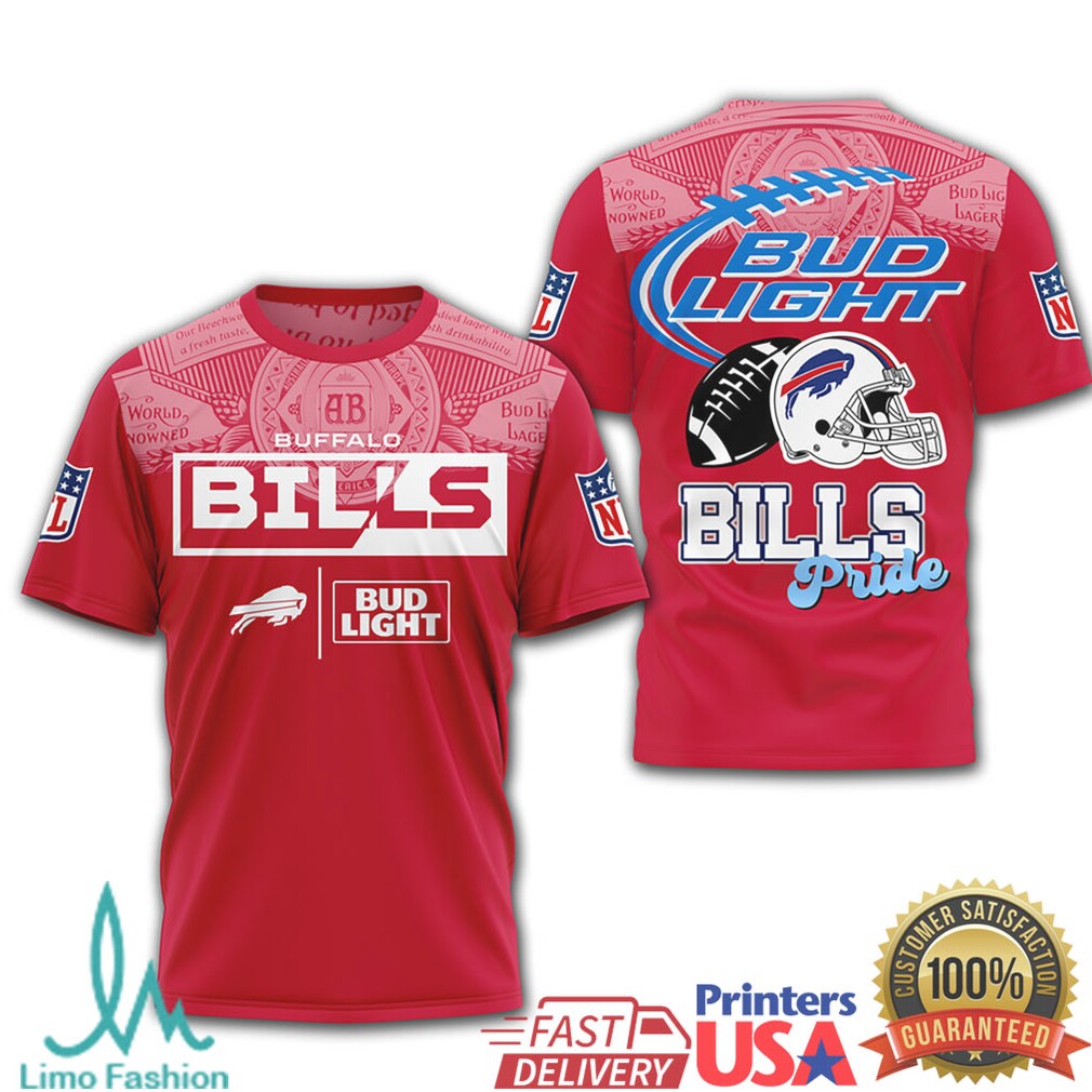 Buffalo Bills x Bud Light Pride Game Day Beer Graphic T Shirt - Limotees LLC