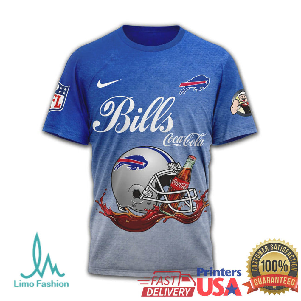 Buffalo Bills x Coca Cola Popeye “Drink Strong Play Hard” T Shirt - Limotees LLC