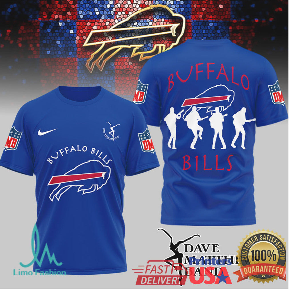 Buffalo Bills x Dave Matthews Band Music Fan Concept T Shirt - Limotees LLC