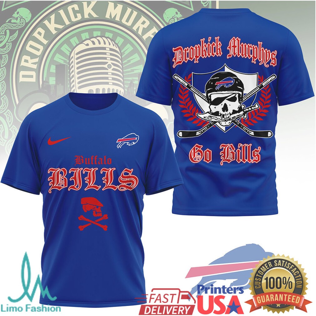 Buffalo Bills x Dropkick Murphys “Go Bills” Punk Rock Tribute T shirt - Limotees LLC