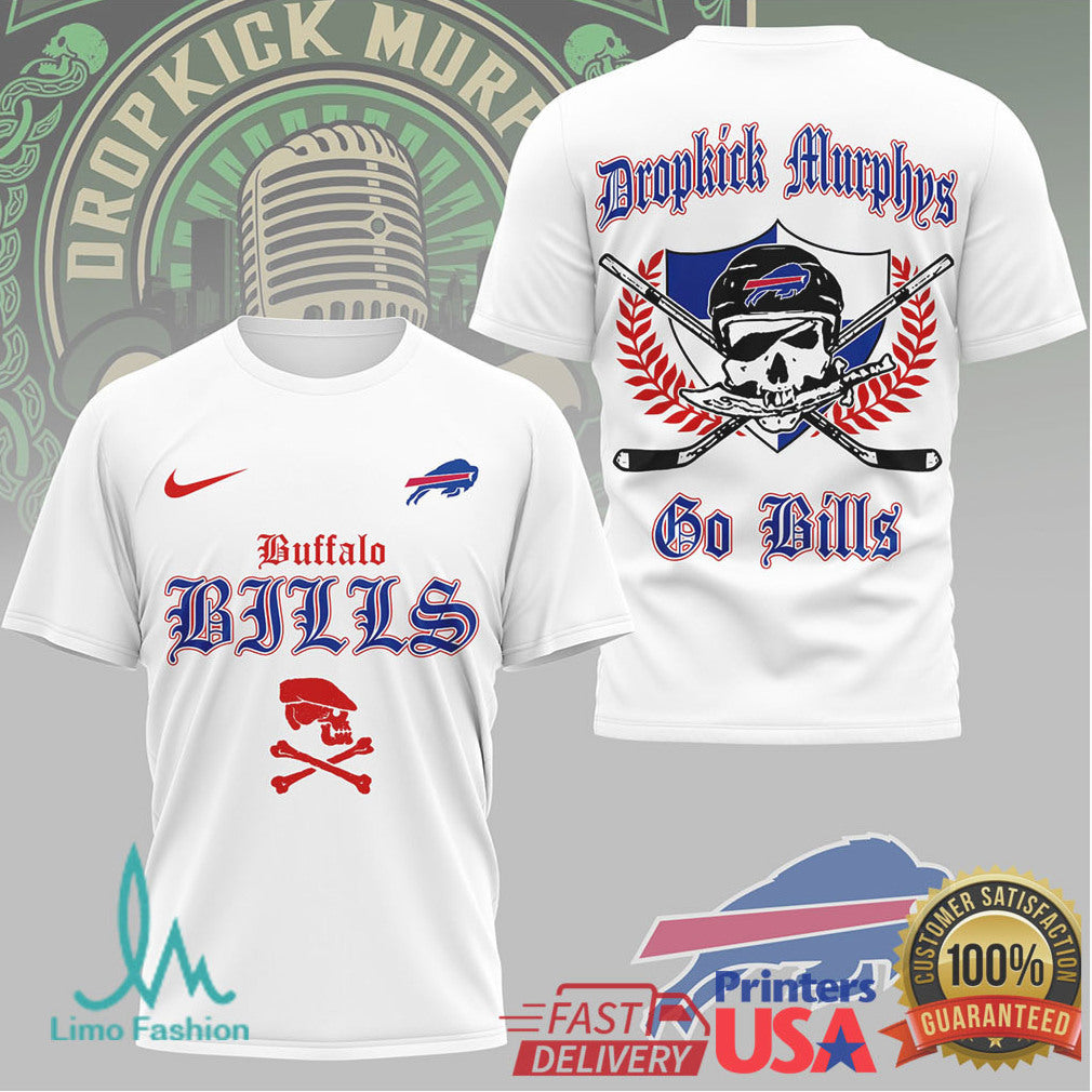 Buffalo Bills x Dropkick Murphys “Go Bills” Punk Rock Tribute T shirt - Limotees LLC