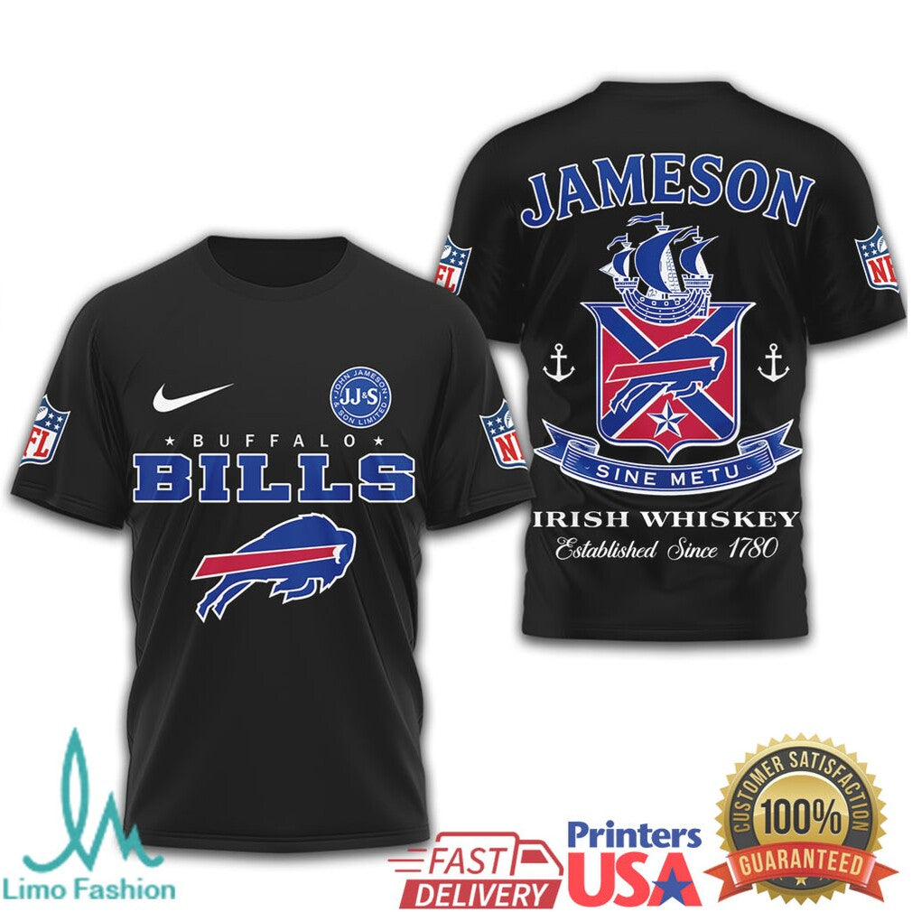 Buffalo Bills x Jameson Irish Whiskey Sine Metu Personalized T Shirt - Limotees LLC