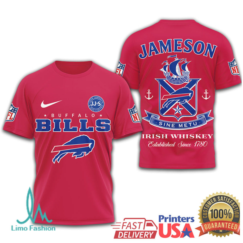 Buffalo Bills x Jameson Irish Whiskey Sine Metu Personalized T Shirt - Limotees LLC