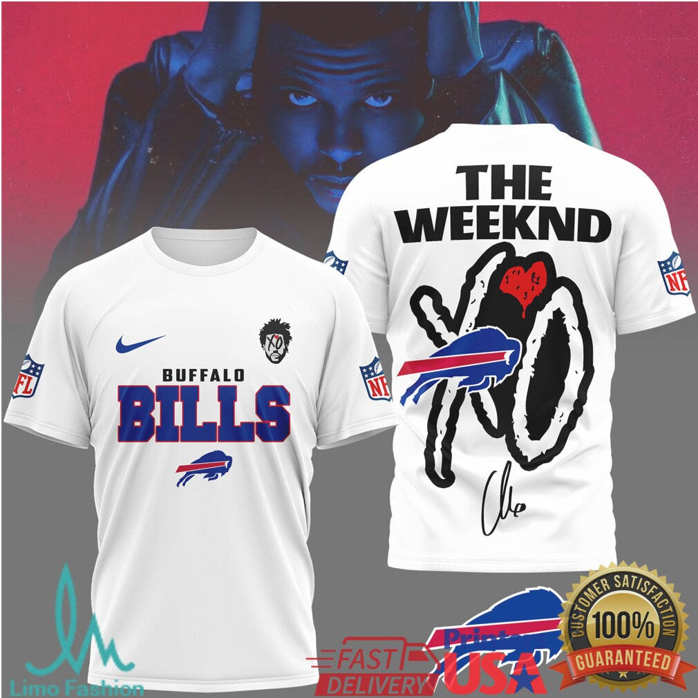 Buffalo Bills x The Weeknd XO Starboy Fan Art T Shirt - Limotees LLC
