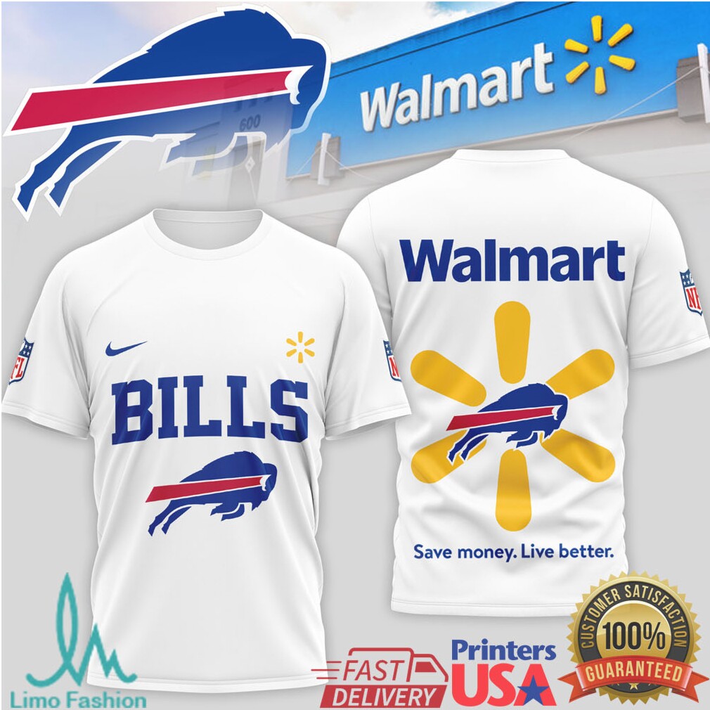 Buffalo Bills x Walmart Collaboration Custom Logo Sport T Shirt - Limotees LLC