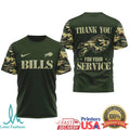 Buffalo BillsOfficial NFL Camouflage Thank You For Service 3D Shirt - Limotees LLC