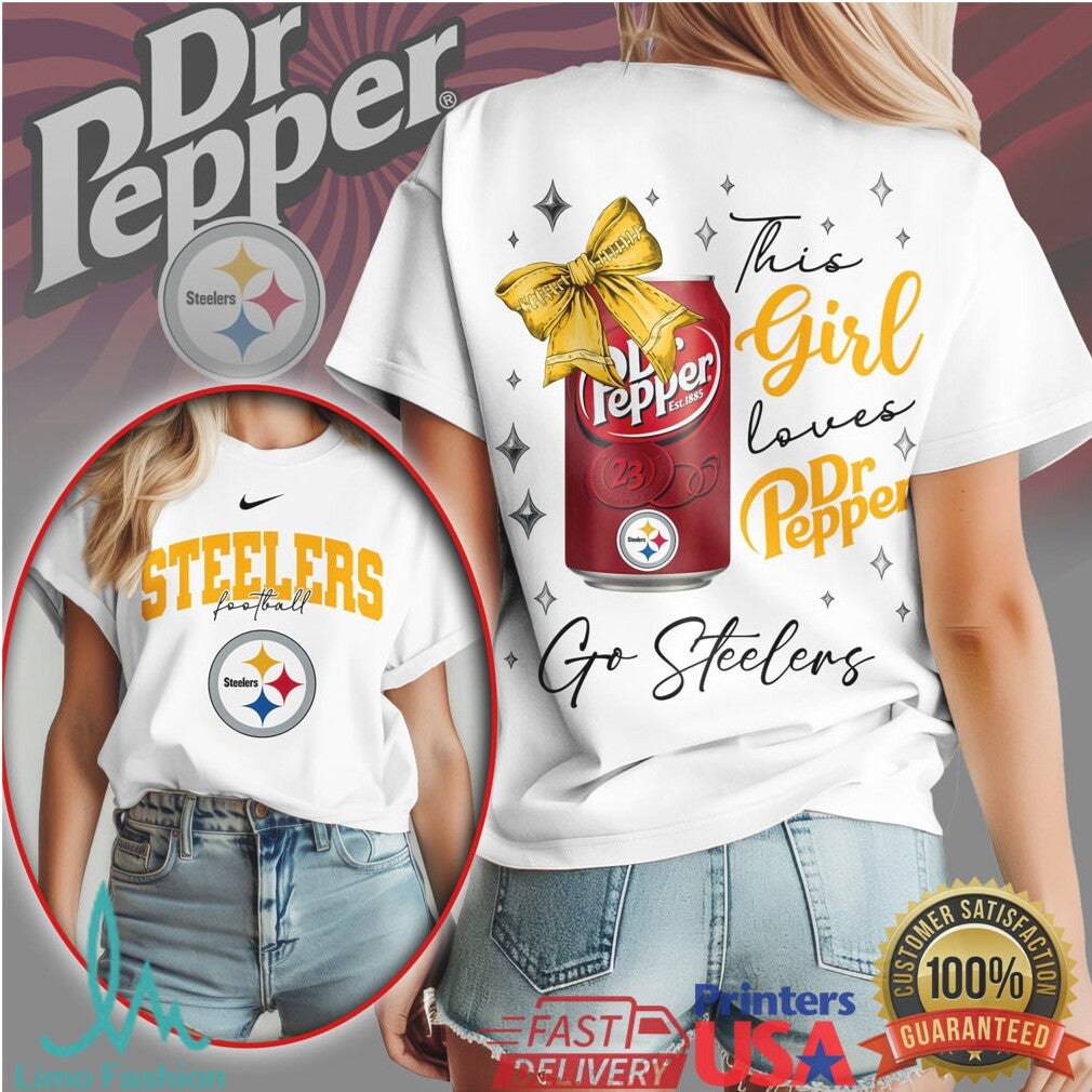 Pittsburgh Steelers Official NFL Dr Pepper Fan 3D Shirt - Limotees LLC