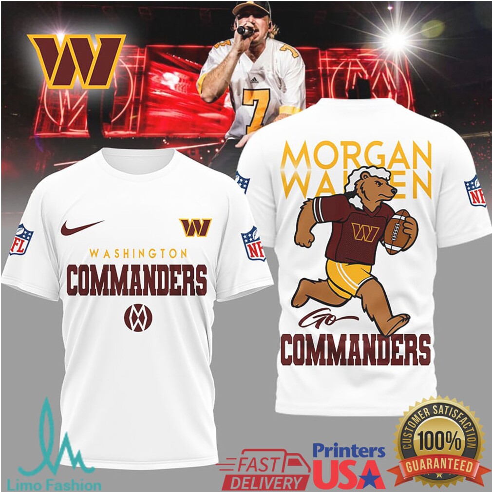 Washington Commanders Official NFL Morgan Wallen Fan 3D Shirt - Limotees LLC