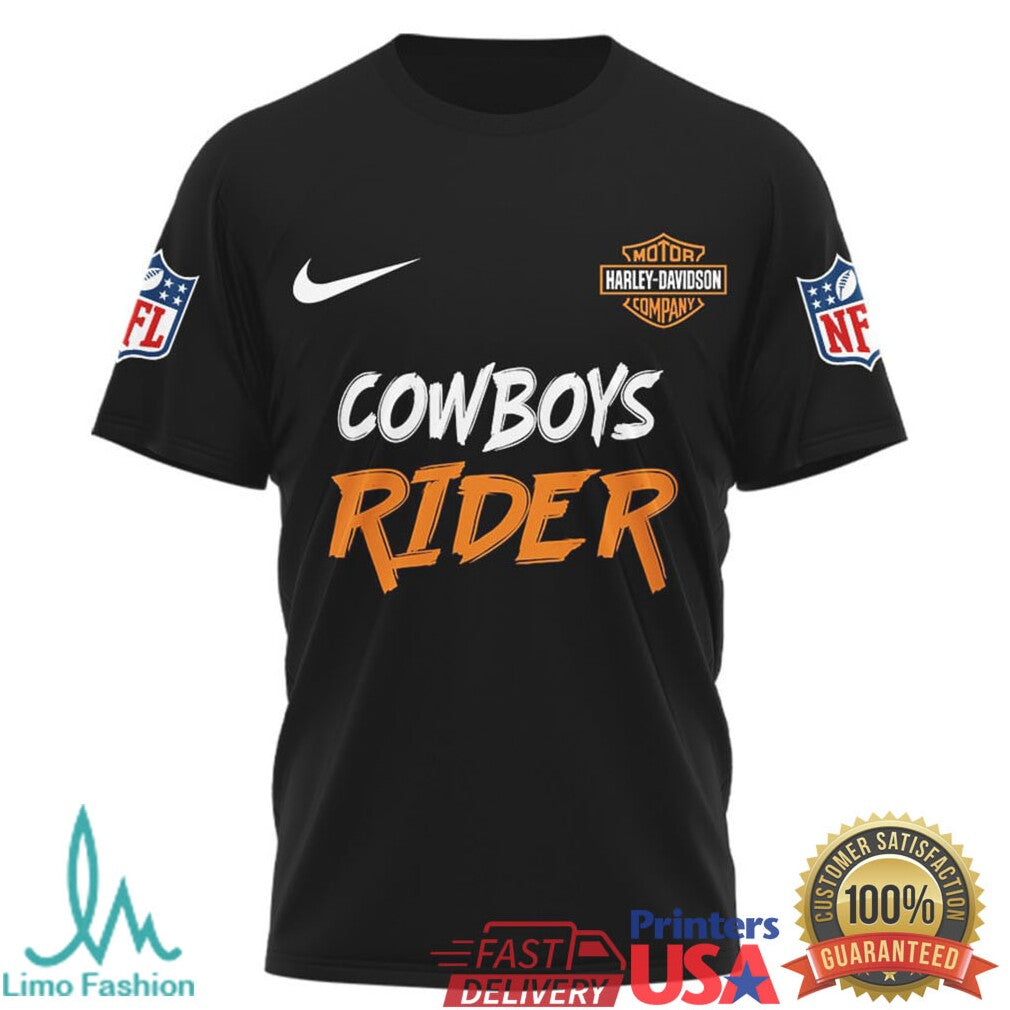 Dallas Cowboys Official NFL Ghost Rider Harley Davidson 3D Shirt - Limotees LLC
