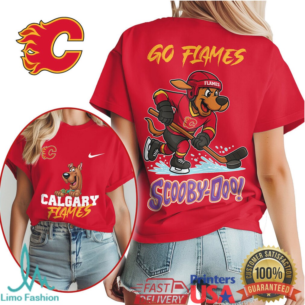 Calgary Flames Scooby Doo NHL Hockey Fan Merch T Shirt - Limotees LLC