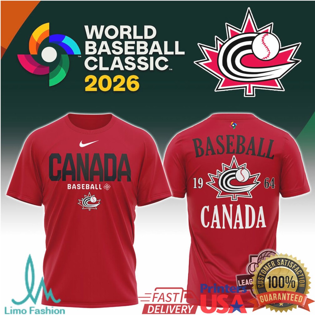 Canada Baseball Classic 2026 Red Team Spirit T Shirt - Limotees LLC