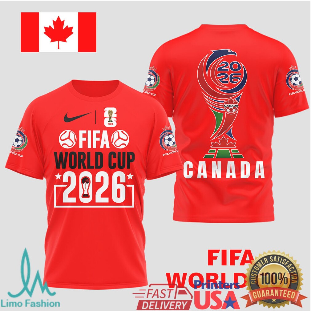 Canada FIFA World Cup 2026 Host Nation T Shirt Maple Leaf Football Fan T Shirt - Limotees LLC