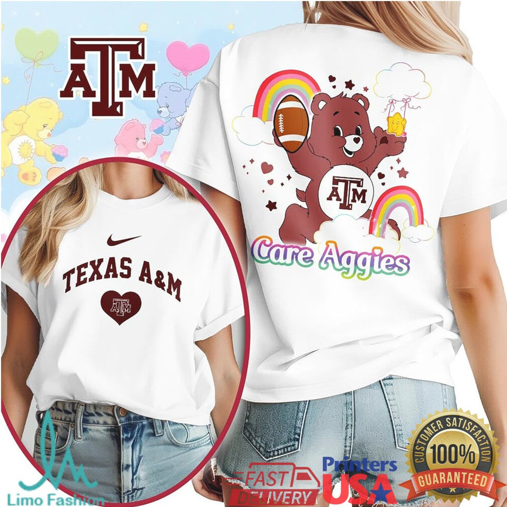 Care Aggies Texas A&M University Bear T Shirt Collegiate Fan Gear - Limotees LLC