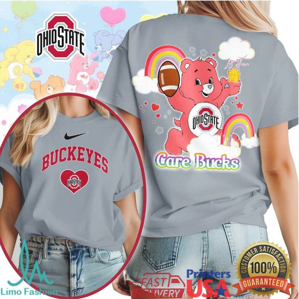 Care Bucks Ohio State Buckeyes Bear T Shirt OSU Football Fan Gear