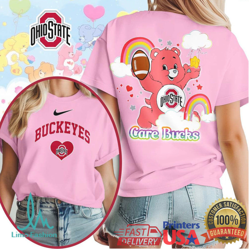Care Bucks Ohio State Buckeyes Bear T Shirt OSU Football Fan Gear