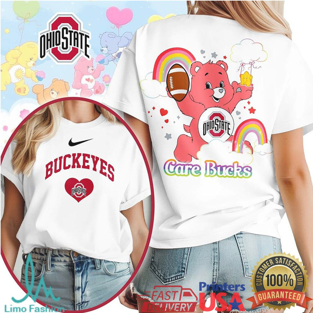 Care Bucks Ohio State Buckeyes Bear T Shirt OSU Football Fan Gear