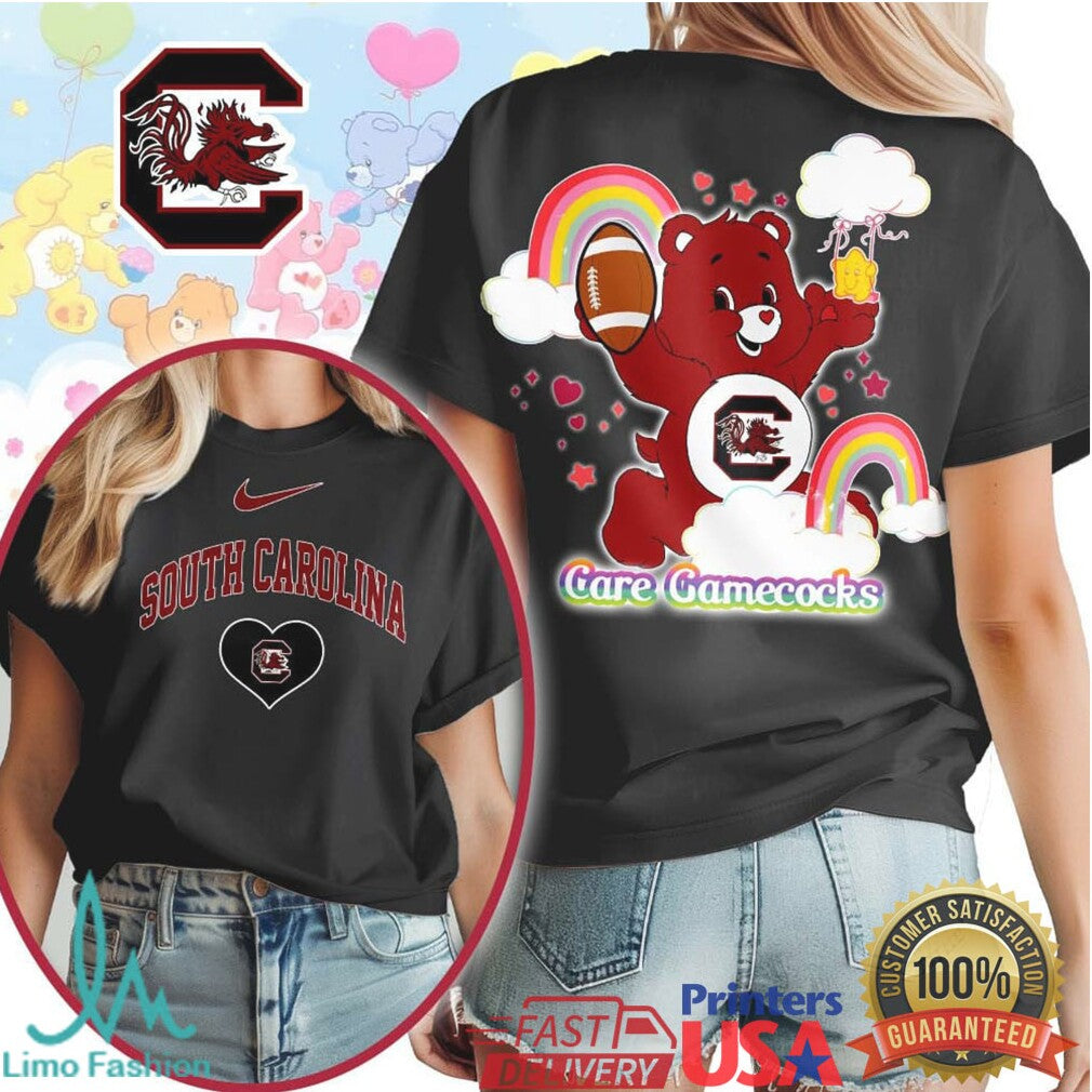 Care Gamecocks South Carolina Bear T Shirt Rainbow Mascot T Shirt - Limotees LLC