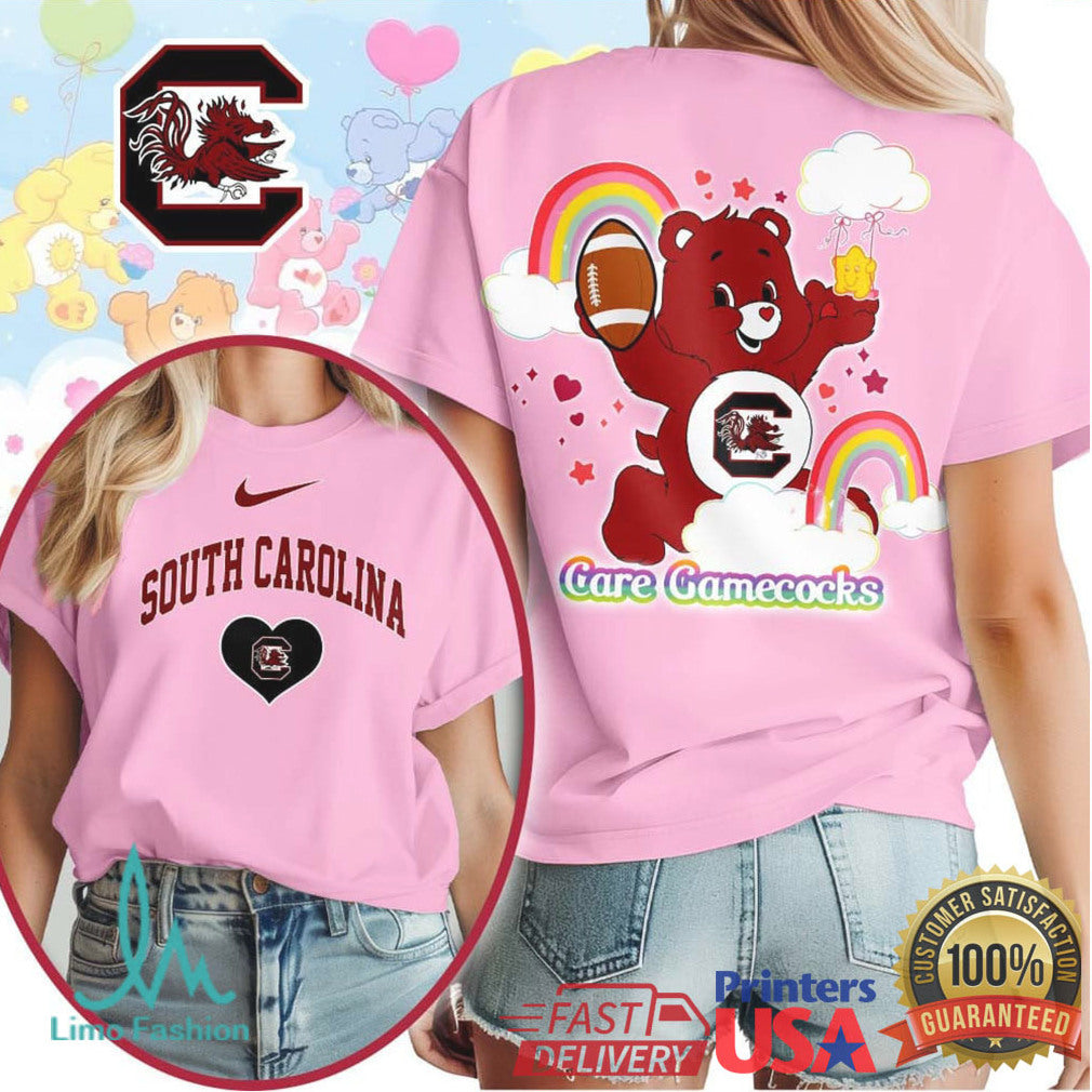 Care Gamecocks South Carolina Bear T Shirt Rainbow Mascot T Shirt - Limotees LLC