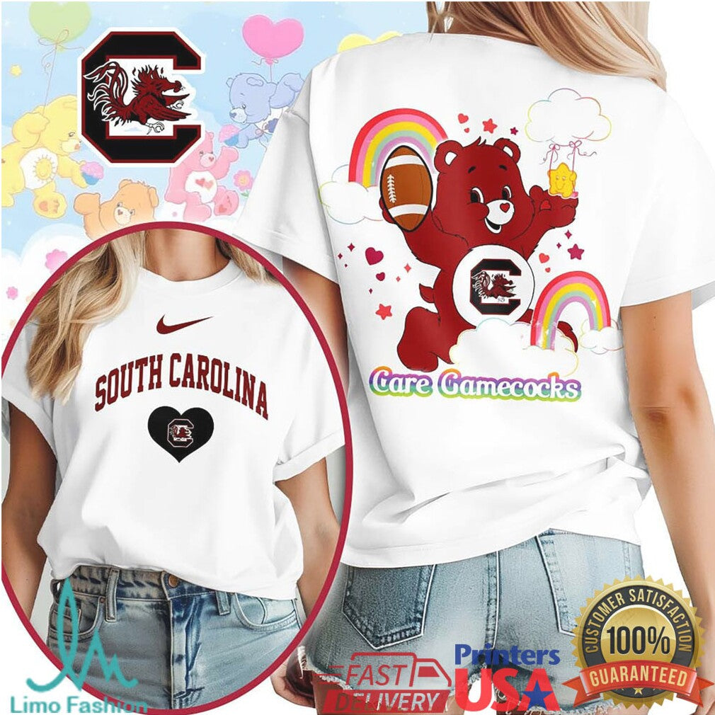 Care Gamecocks South Carolina Bear T Shirt Rainbow Mascot T Shirt - Limotees LLC