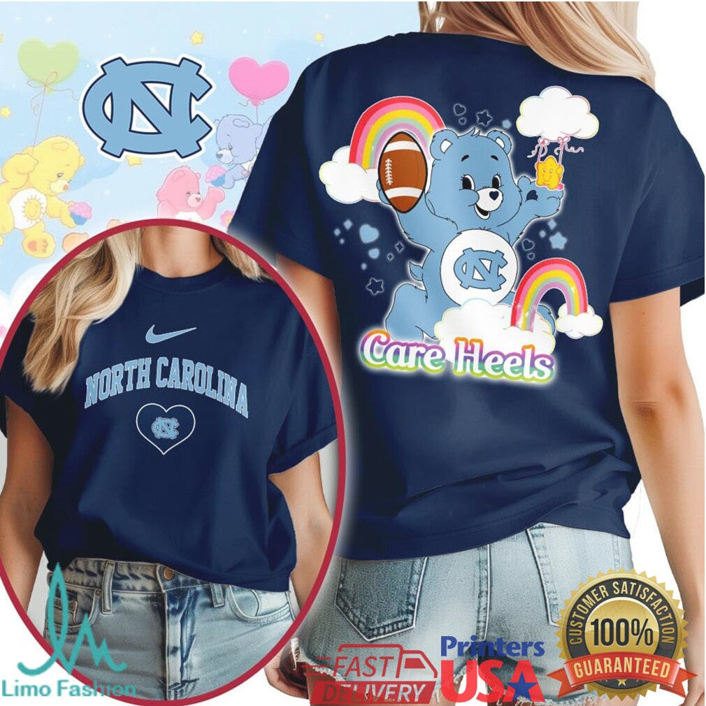 Care Heels UNC North Carolina Care Bear Vintage Mascot T Shirt - Limotees LLC