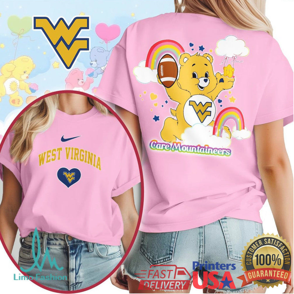 Care Mountaineers West Virginia University Care Bear T Shirt - Limotees LLC