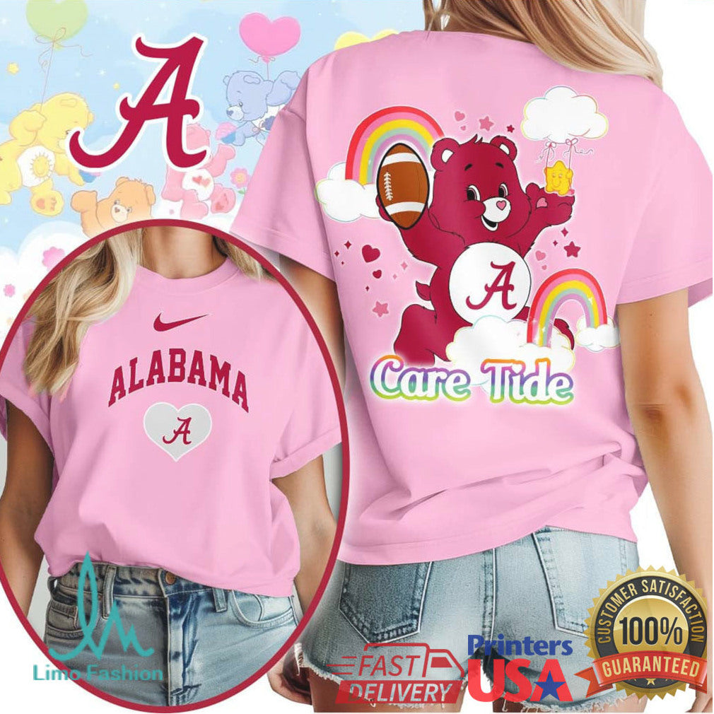 Care Tide Alabama Crimson Tide Football Bear T Shirt Game Day Apparel - Limotees LLC