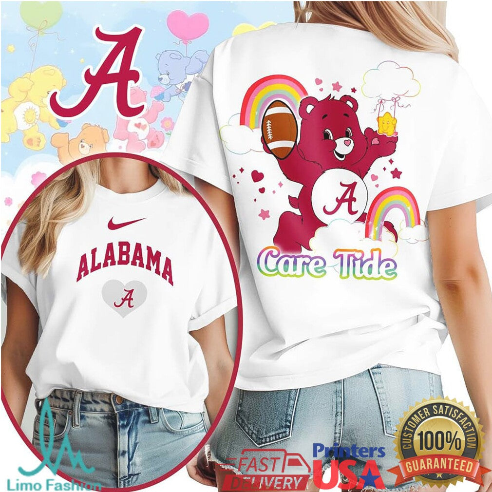 Care Tide Alabama Crimson Tide Football Bear T Shirt Game Day Apparel - Limotees LLC