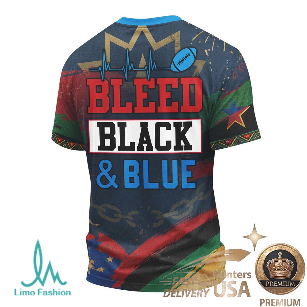 Carolina Juneteenth Freedom Runs Deep Bleed Black Blue T Shirt - Limotees LLC