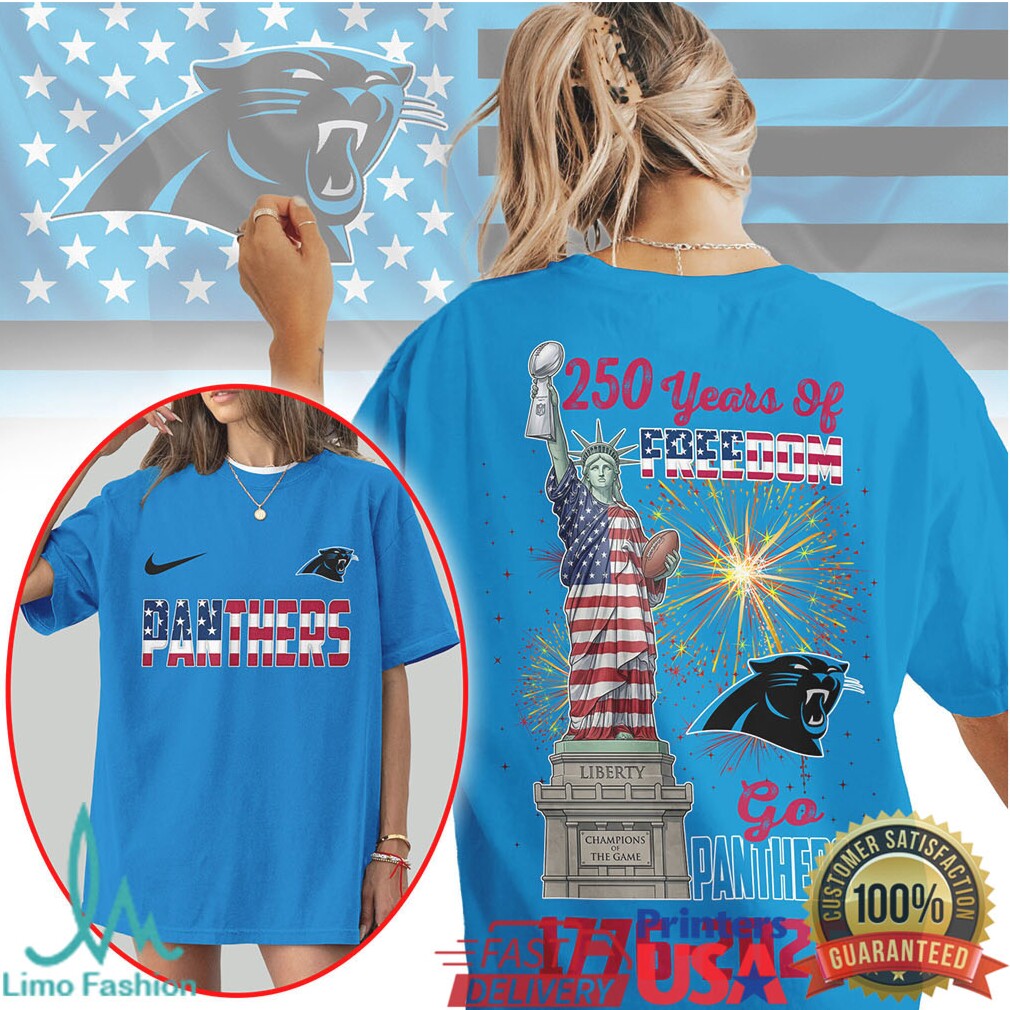 Carolina Panthers 250 Years of Freedom 1776 2026 Independence T Shirt