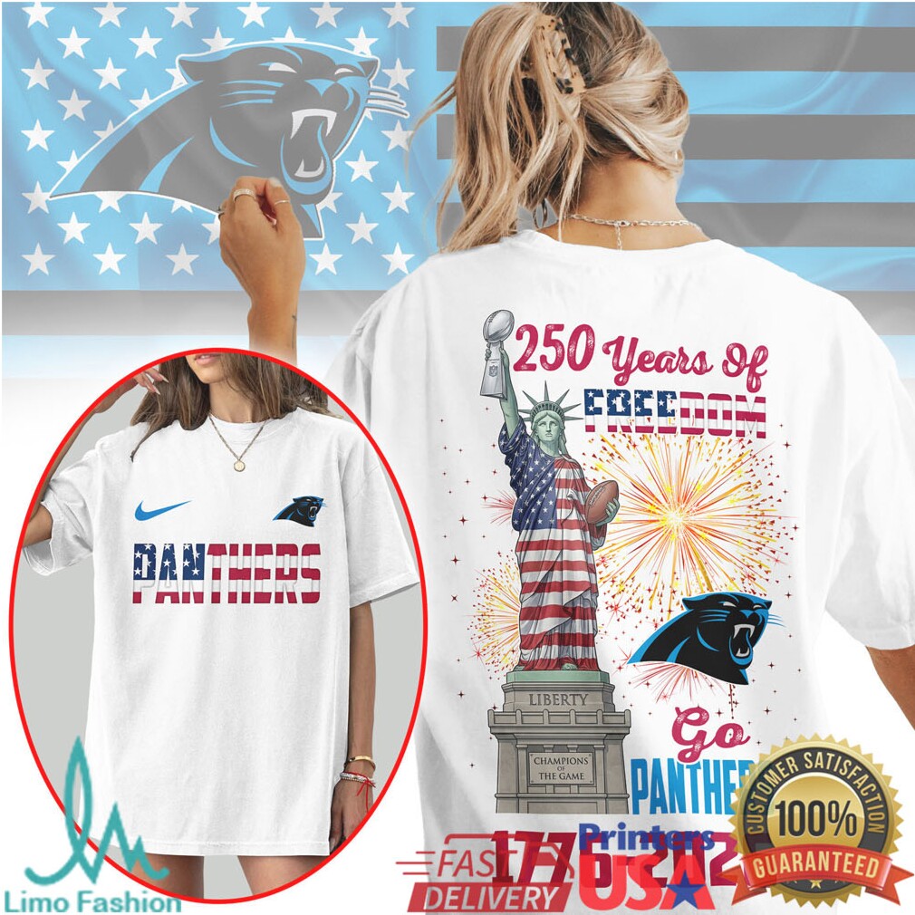 Carolina Panthers 250 Years of Freedom 1776 2026 Independence T Shirt
