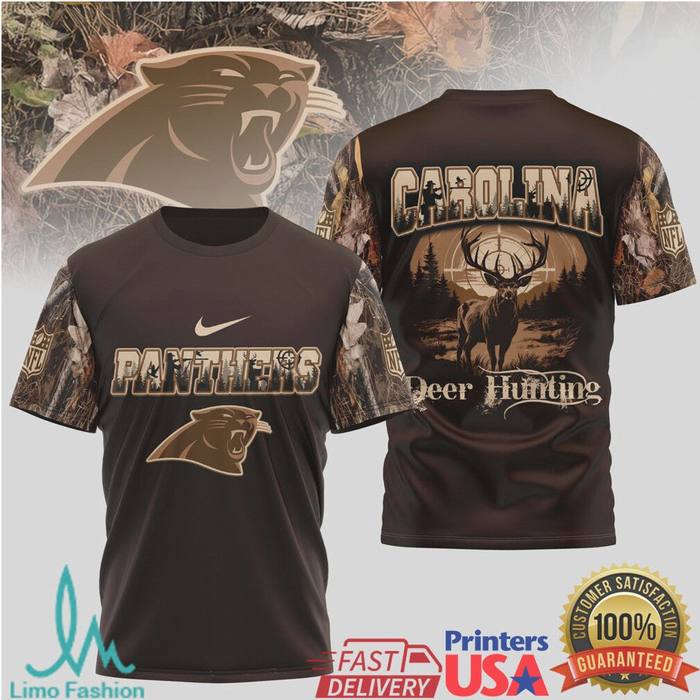 Carolina Panthers Deer Hunting Camo Tshirt - Limotees LLC