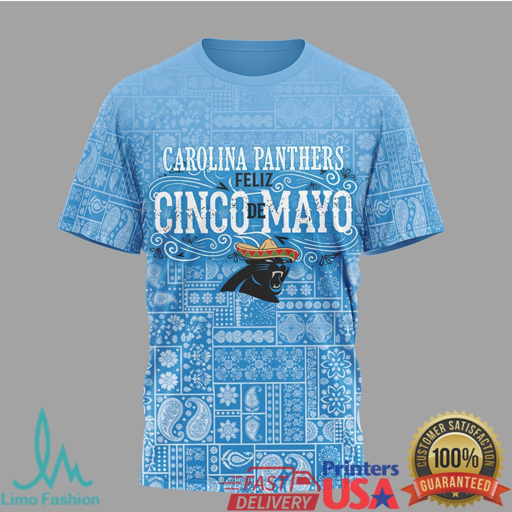 Carolina Panthers Feliz Cinco De Mayo T Shirt Light Blue Bitchatos Skeleton Football T Shirt