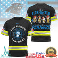 Carolina Panthers Firefighter Snoopy Peanuts Fans NFL T Shirt - Limotees LLC