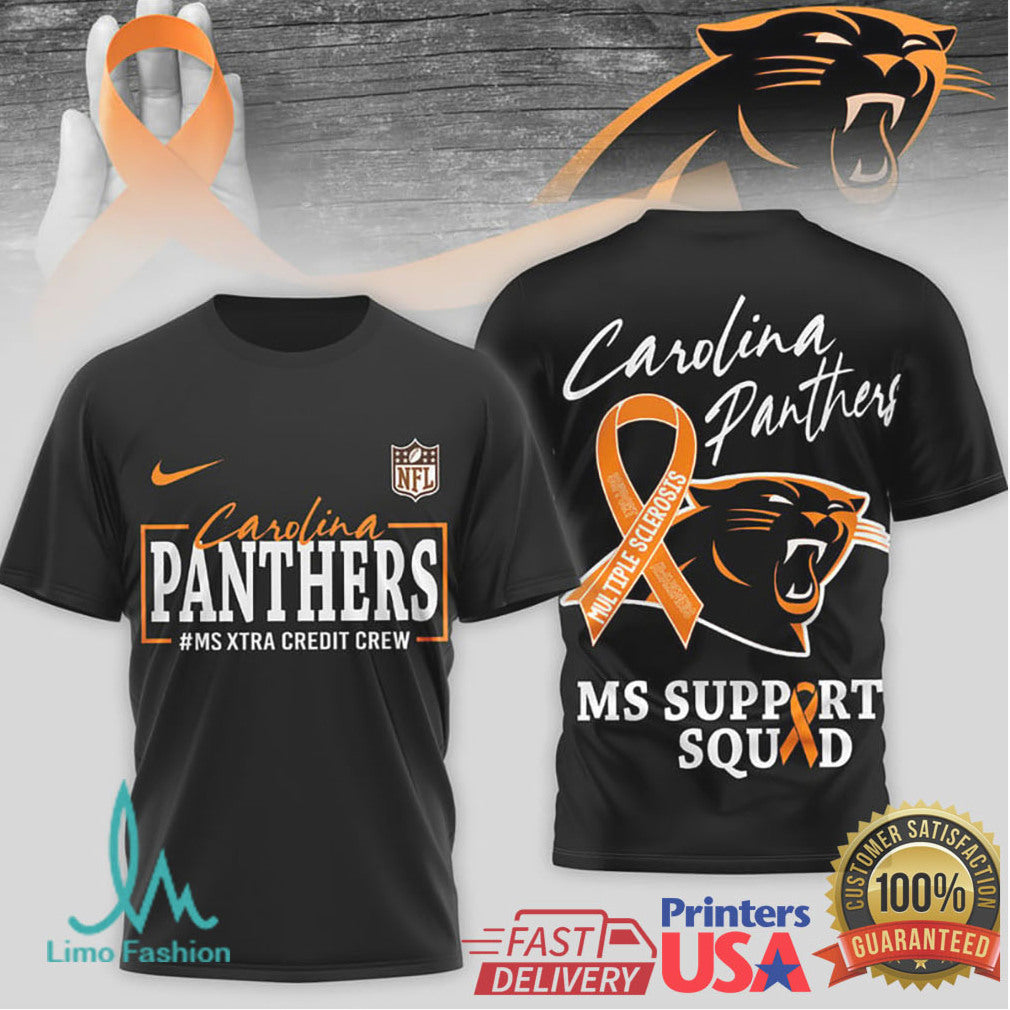 Carolina Panthers MS Support Squad Multiple Sclerosis Awareness T Shirt - Limotees LLC
